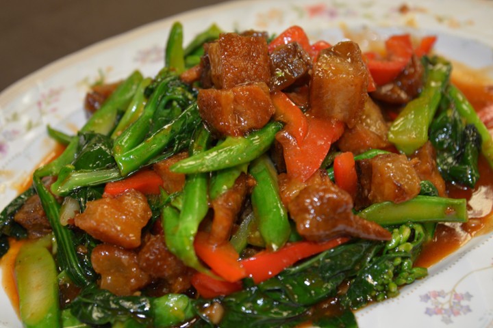 #16 - Stir-Fried Rind Pork w. Chinese Broccoli