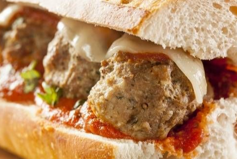 Meatball Parmesan Sandwich