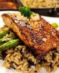 Salmon With Wild Rice