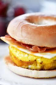 Bagel Egg Sandwich With American Cheese