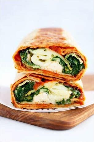 SPINACH FETA WRAP WITH SUN DRIED TOMATOES