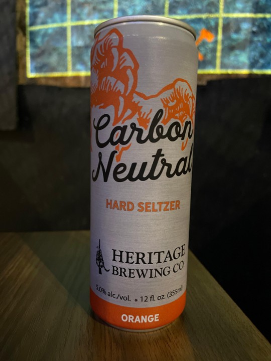 Heritage Brewing, Carbon Neutral Seltzer, Orange