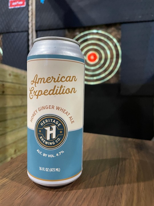 Heritage Brewing, American Expedition, (Honey Ginger Wheat Ale)