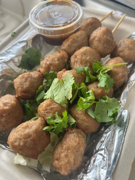 Fried Pork Ball with Sweet, Tangy and Spicy sauce