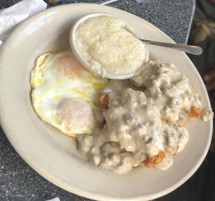 Fried Chicken Biscuit and Gravy