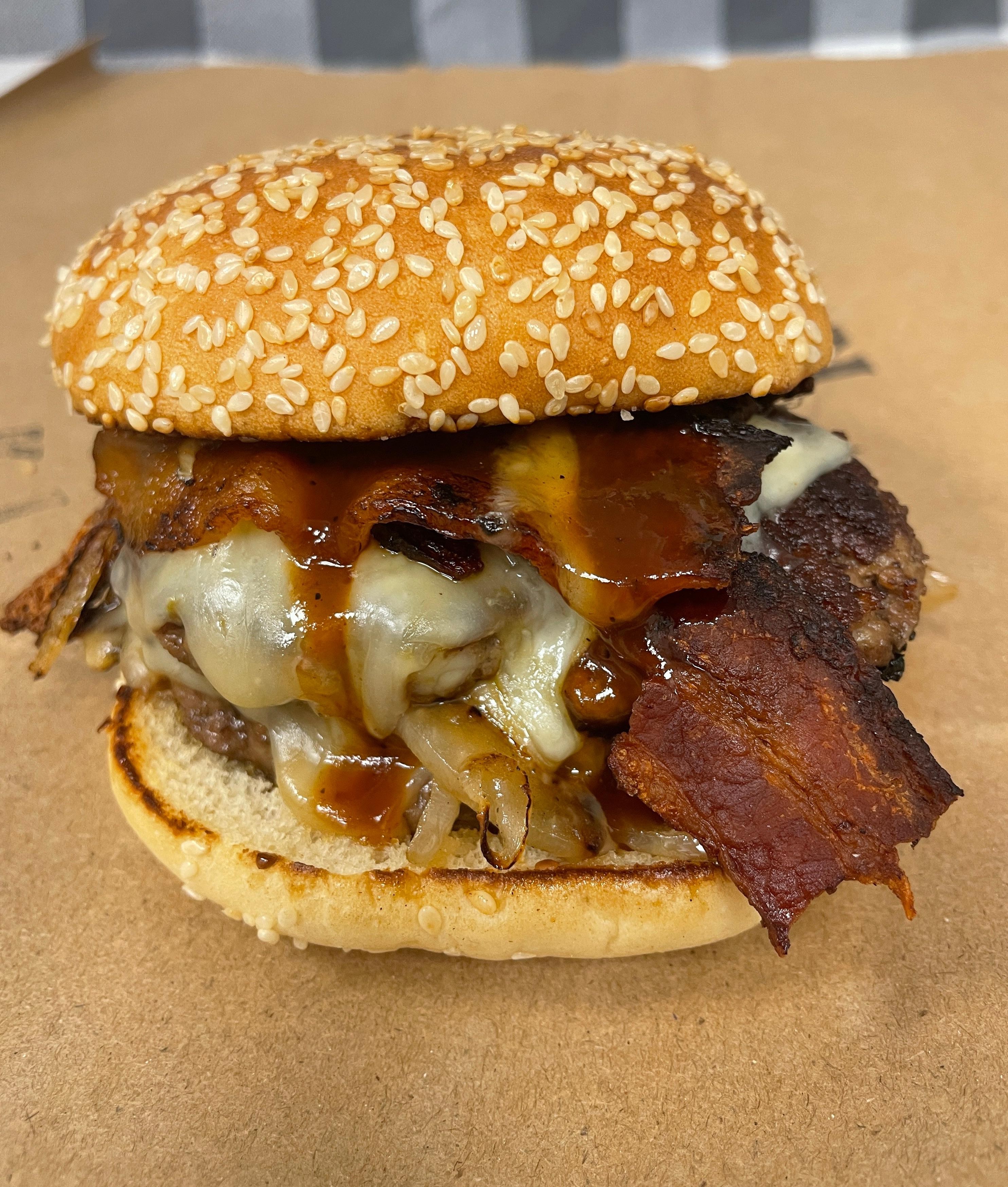 Maple Bacon BBQ Burger