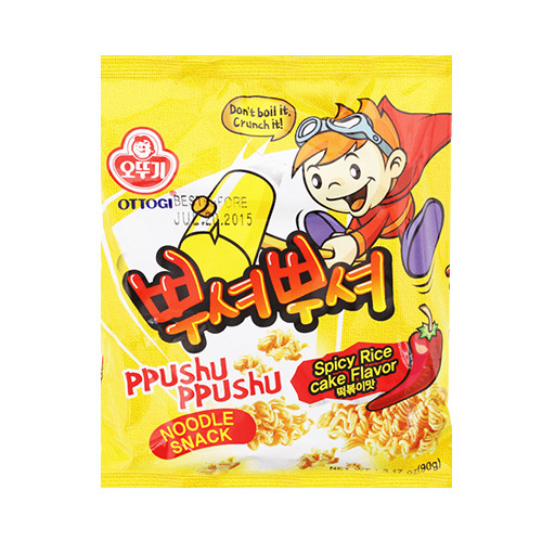 Ppushu Ppushu Noodle Snack Spicy Rice Cake Flavor 90g
