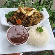 Haitian White Rice with Black Bean Gravy