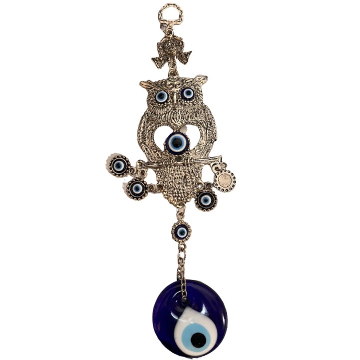 Lucky Owl & Evil Eye Charm