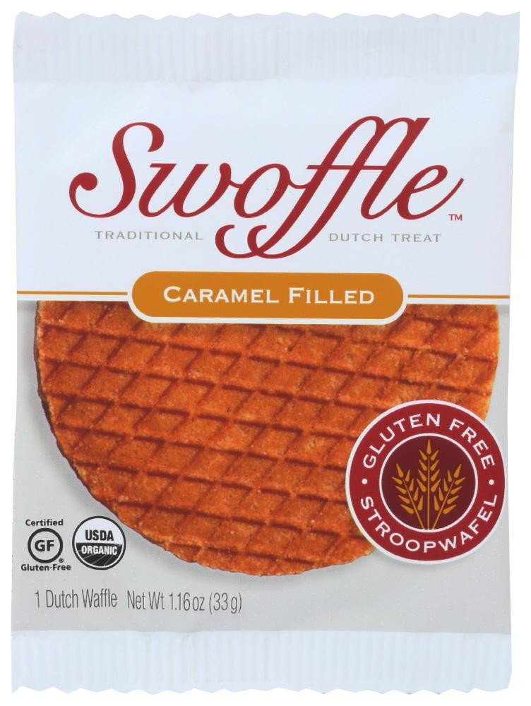 Swoffle Organic Caramel Filled Waffle Cookie  1.16 Oz.