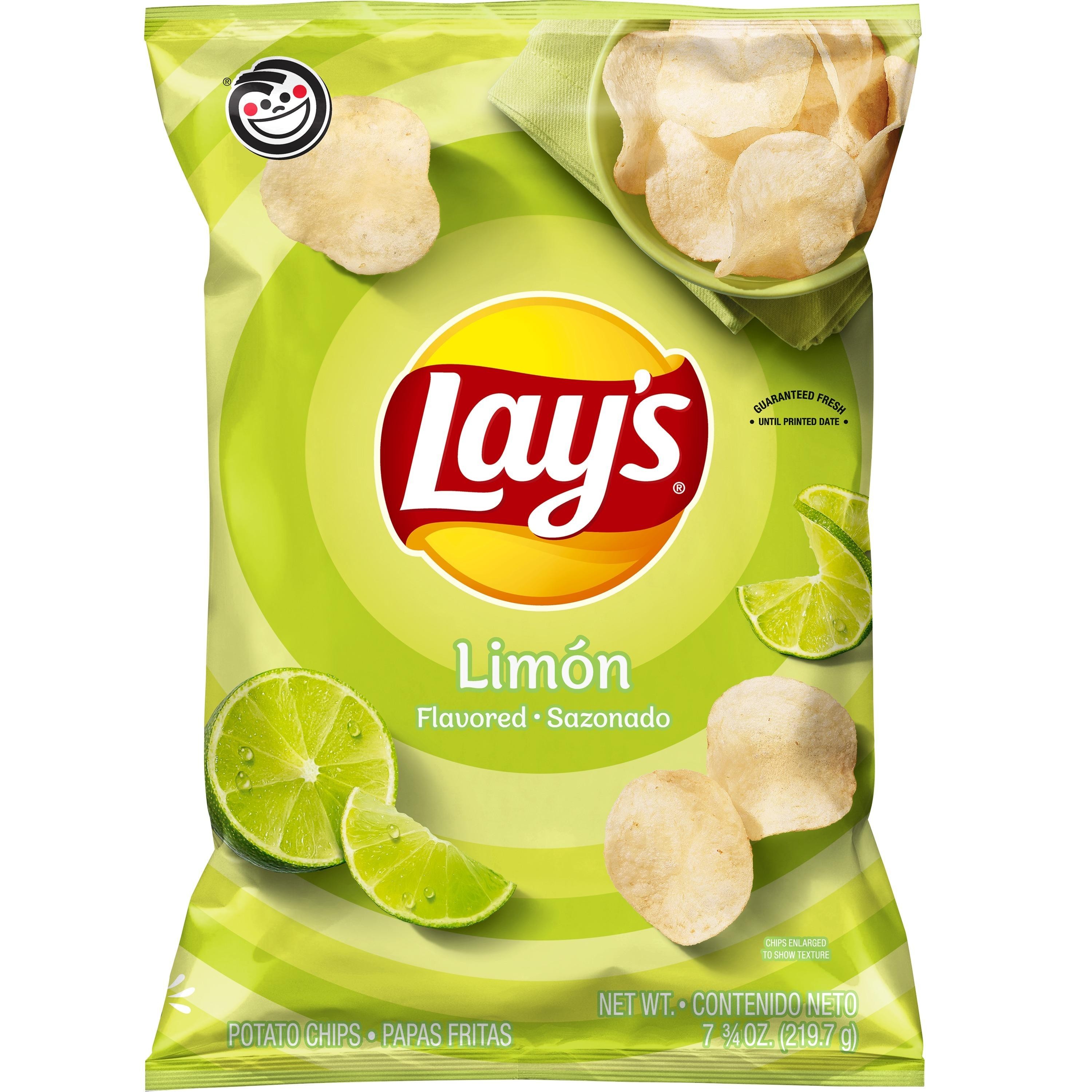 Lay S Potato Chips  Limon Flavor  7.75 Oz Bag