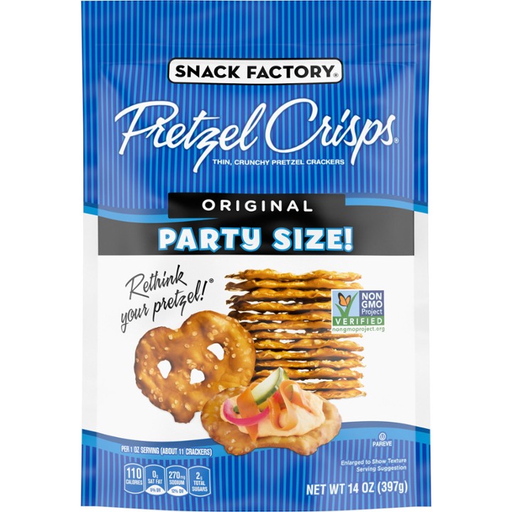 Snack Factory Pretzel Crisps Value Size Original 14 Oz