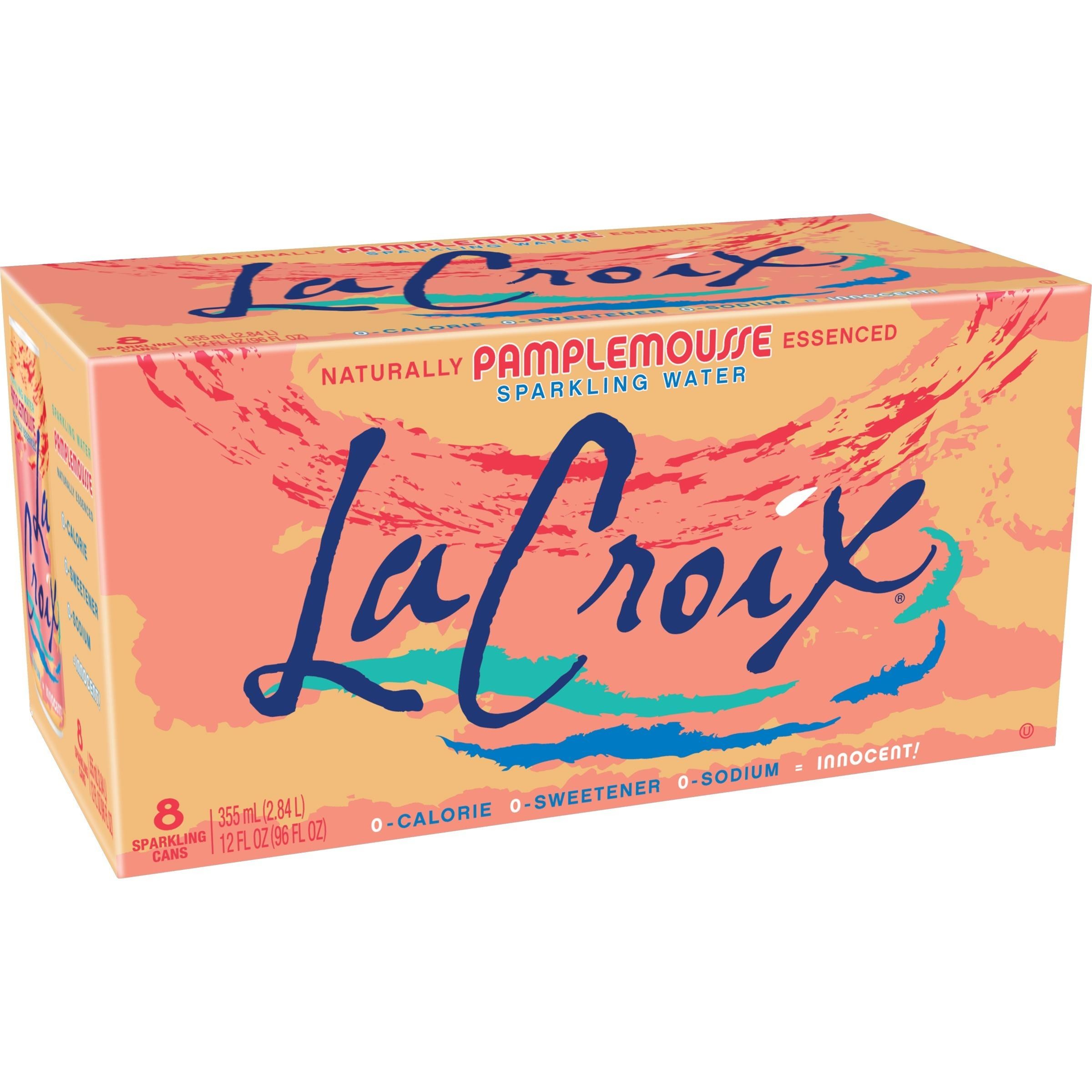 LaCroix All Natural Sparkling Water Grapefruit 8 Cans