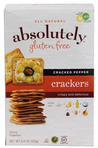 Absolutely Gluten Free All Natural Crackers Cracked Pepper 4.4 Oz