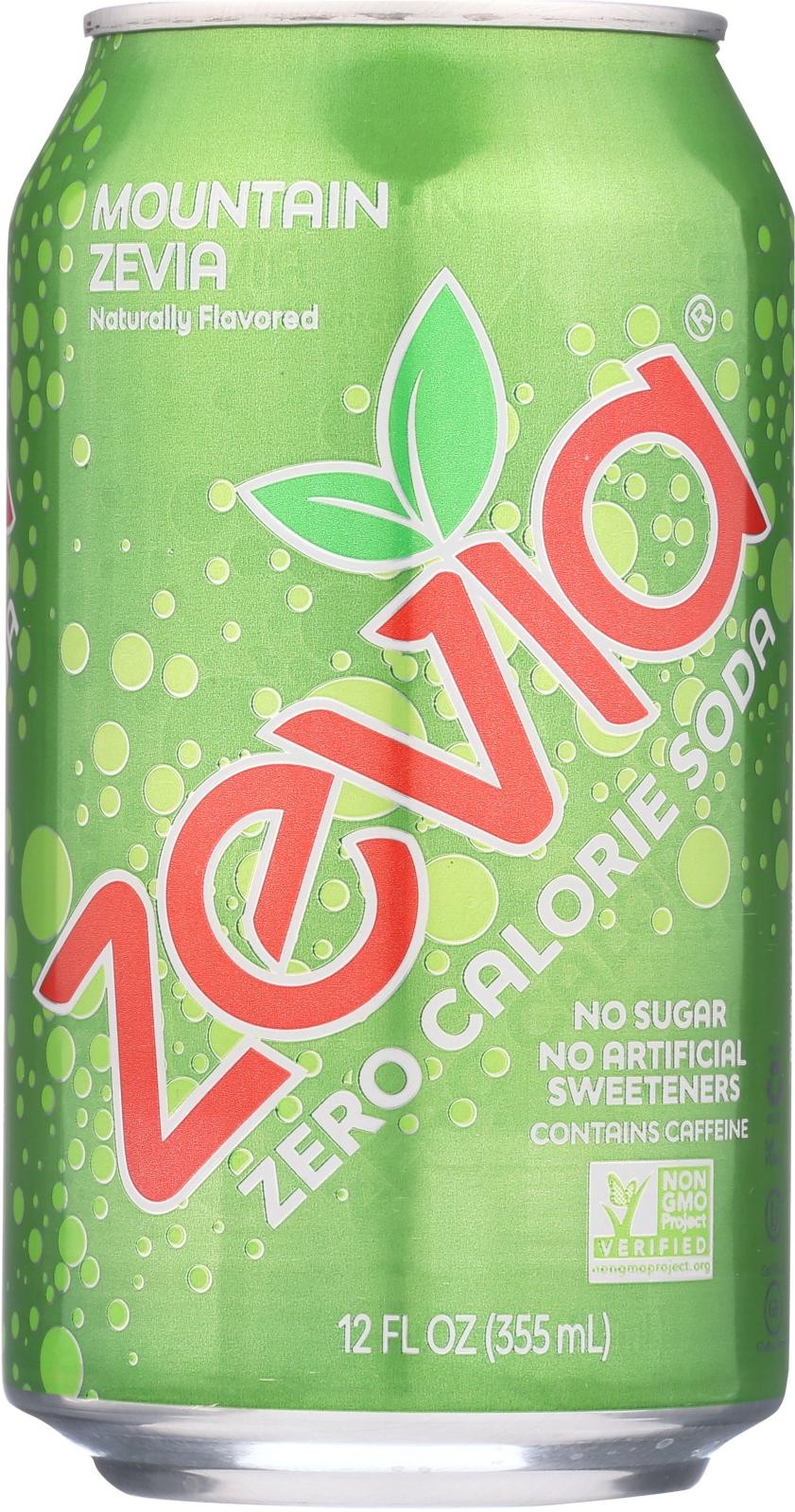 Zevia Non-GMO Zero Calorie Soda Mountain Zevia 6 Cans