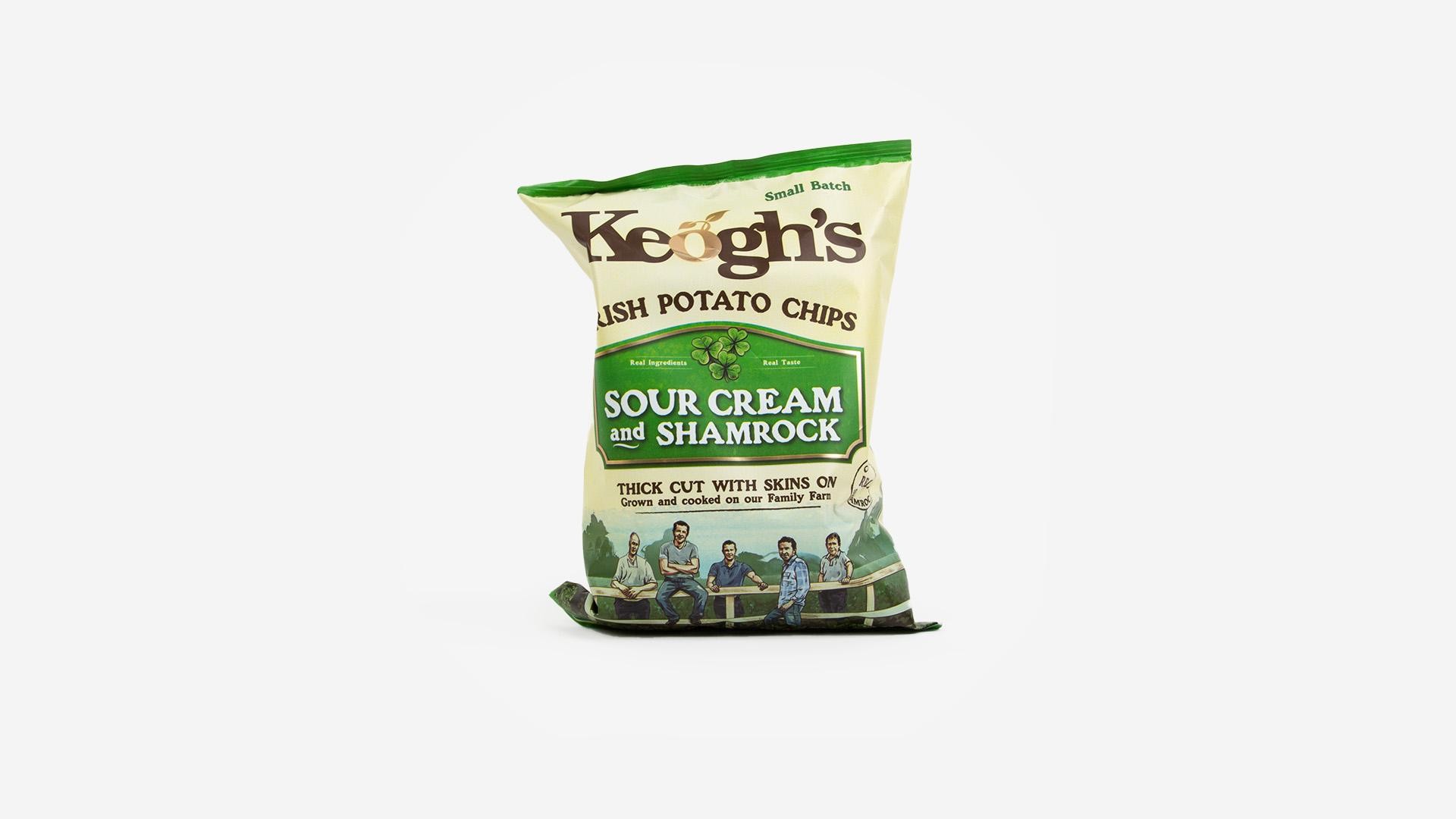 Keogh's Shamrock & Sour Cream Potato Chips