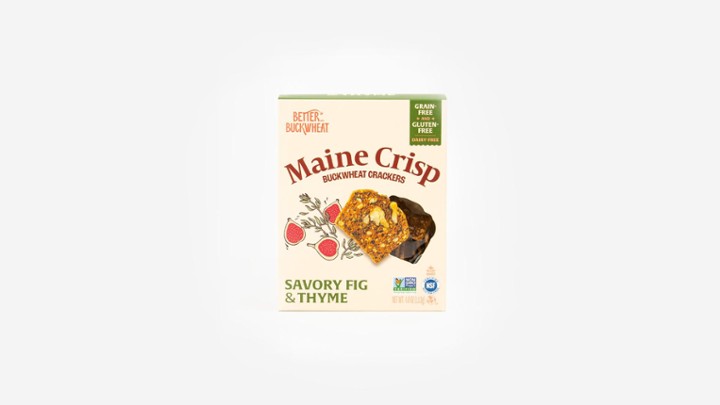 Maine Crisp GF Fig & Thyme Buckwheat Crackers