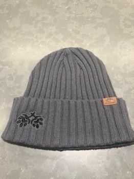 KSH -  Stocking Hat - Grey w/Black HopPaw