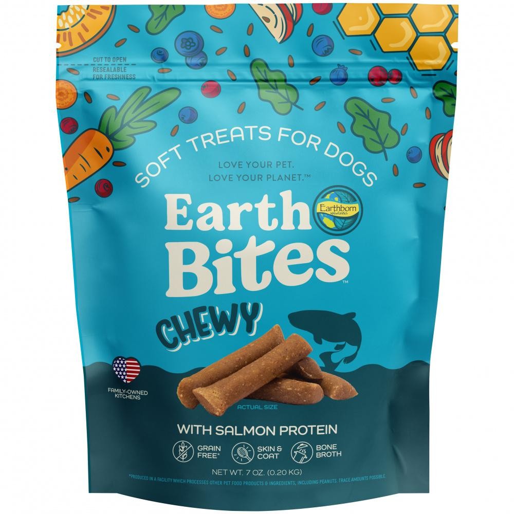 Earthborn Holistic EarthBites Chewy Soft Dog Treats Salmon 7 Oz