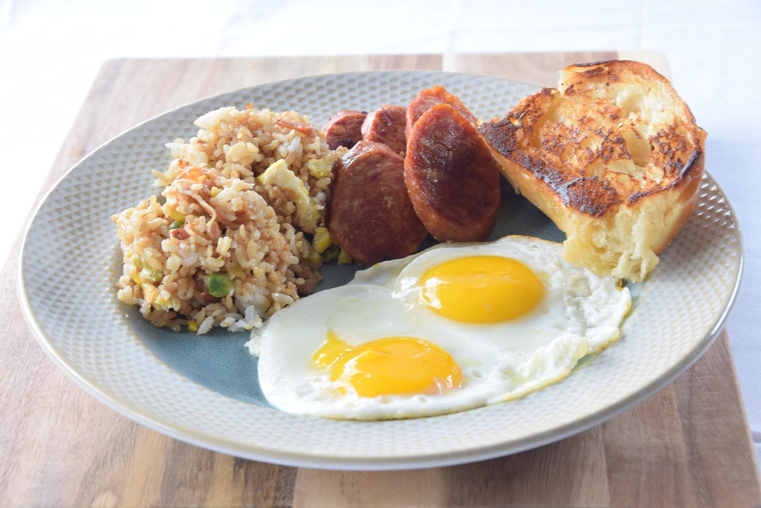 Portuguese Sausage and Eggs Plate