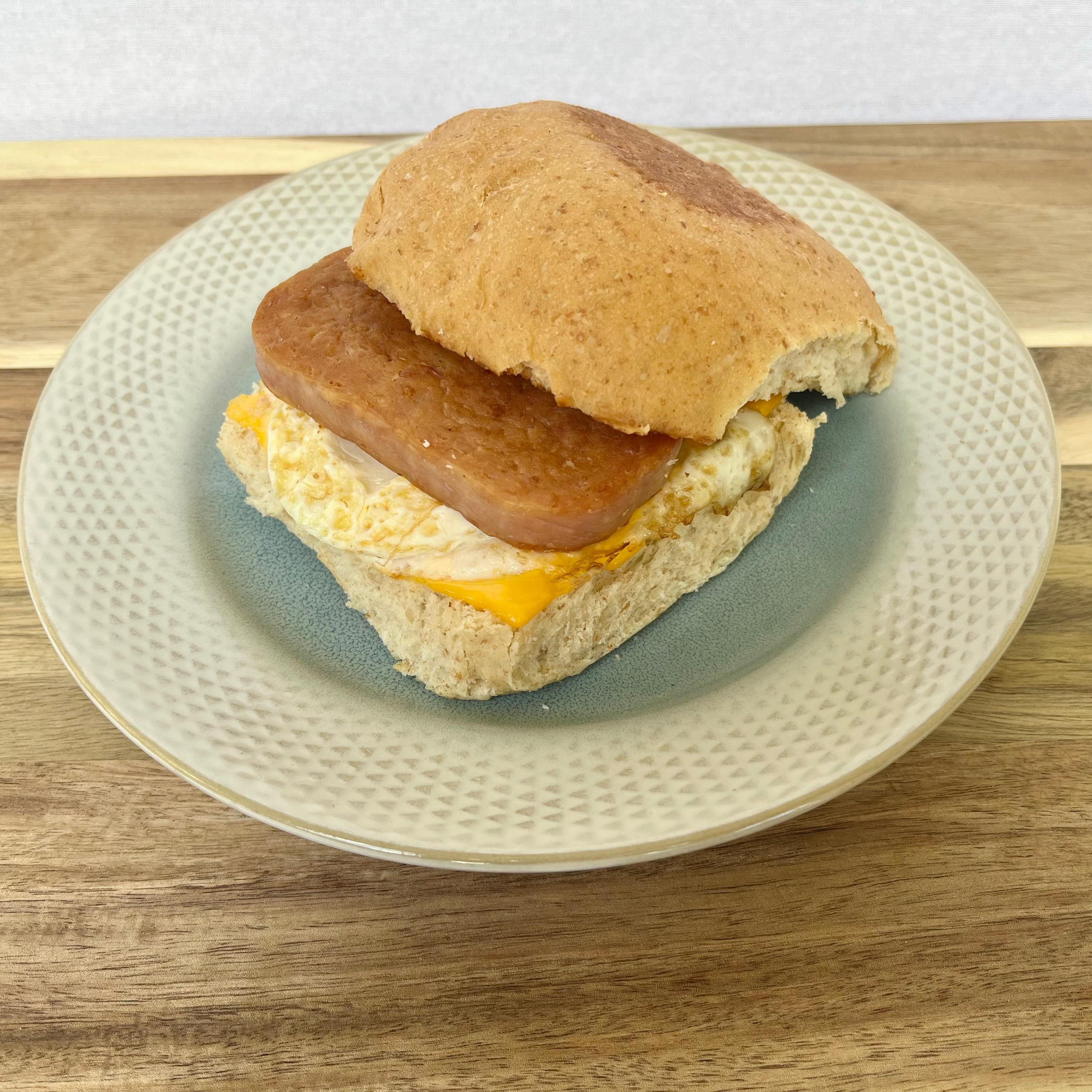 SPAM, Egg and Cheese Breakfast Sandwich