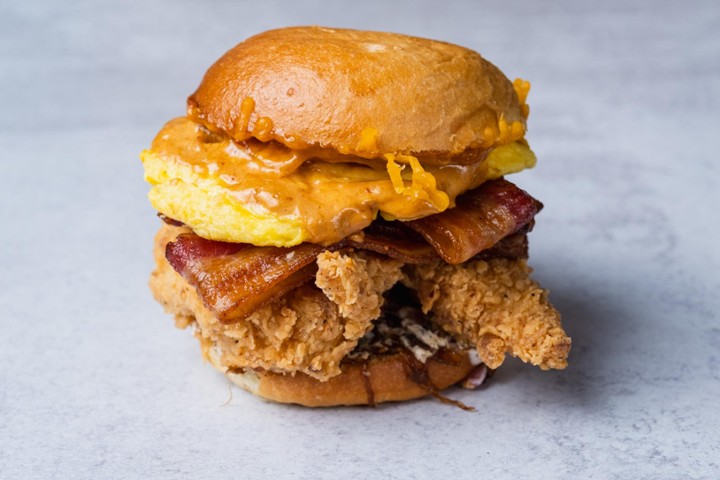 Breakfast Sandwich w/Egg, Chicken, and Bacon