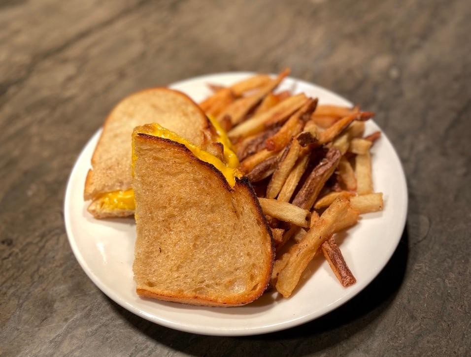 Kids grilled cheese and fries