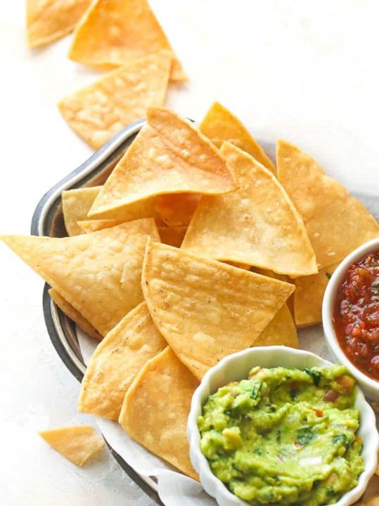 Large Chips, Salsa and Guacamole