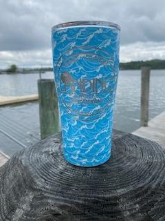 The SIC Landing Water Bottles - Blue/White Wave