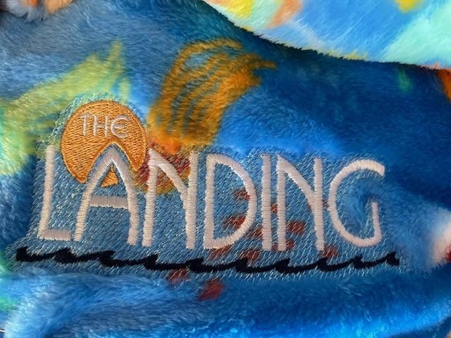 Blanket With Embroidered  Landing Logo - Blue Ocean