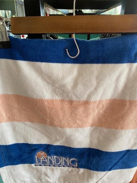 Beach Towels - Navy Stripe/Peach/White