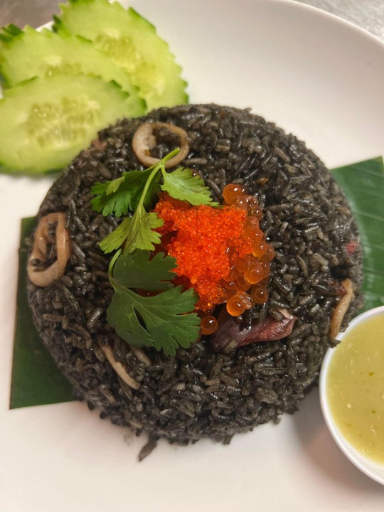 SQUID INK FRIED RICE