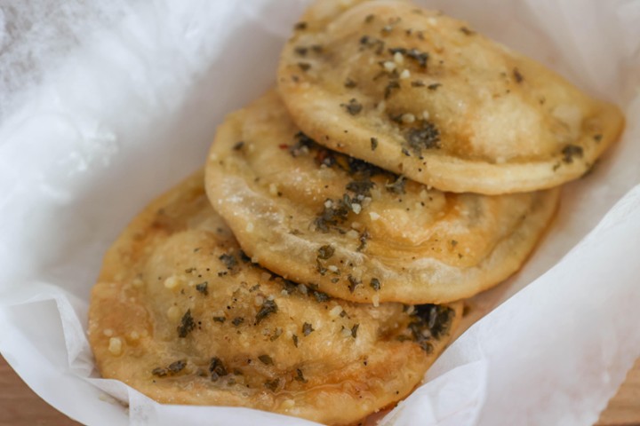 Garlic-Parm Pierogies