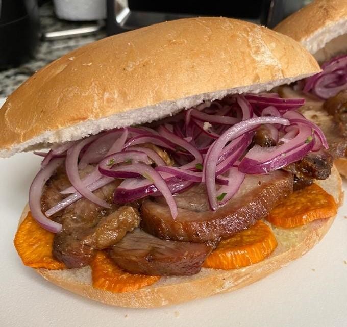 Chicharron sandwich