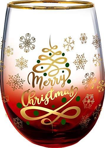 Spoontiques Merry Christmas Stemless Glass