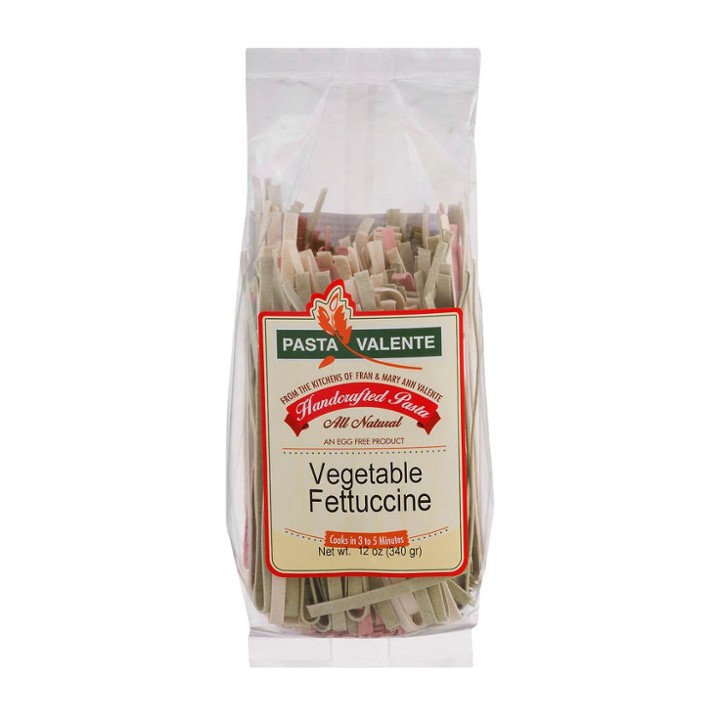 Valente All Natural Plant Based Vegetable Fettuccine Pasta Noodles 12 Oz