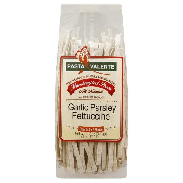 Valente All Natural Plant Based Garlic ParsleyFettuccine Pasta Noodles 12 Oz