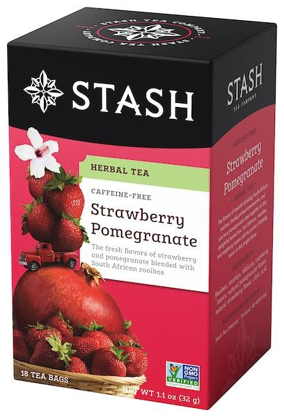 Herbal Tea Strawberry Pomegranate Red 18 Count by Stash Tea