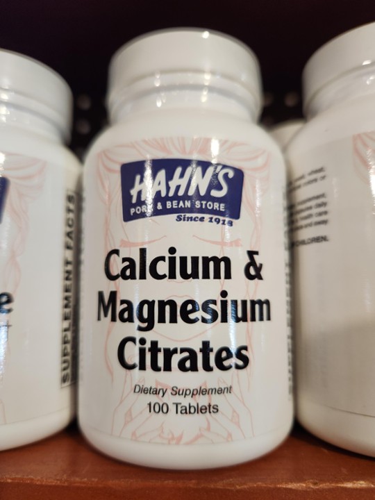 Calcium and Magnesium Citrates, 100 Tablets