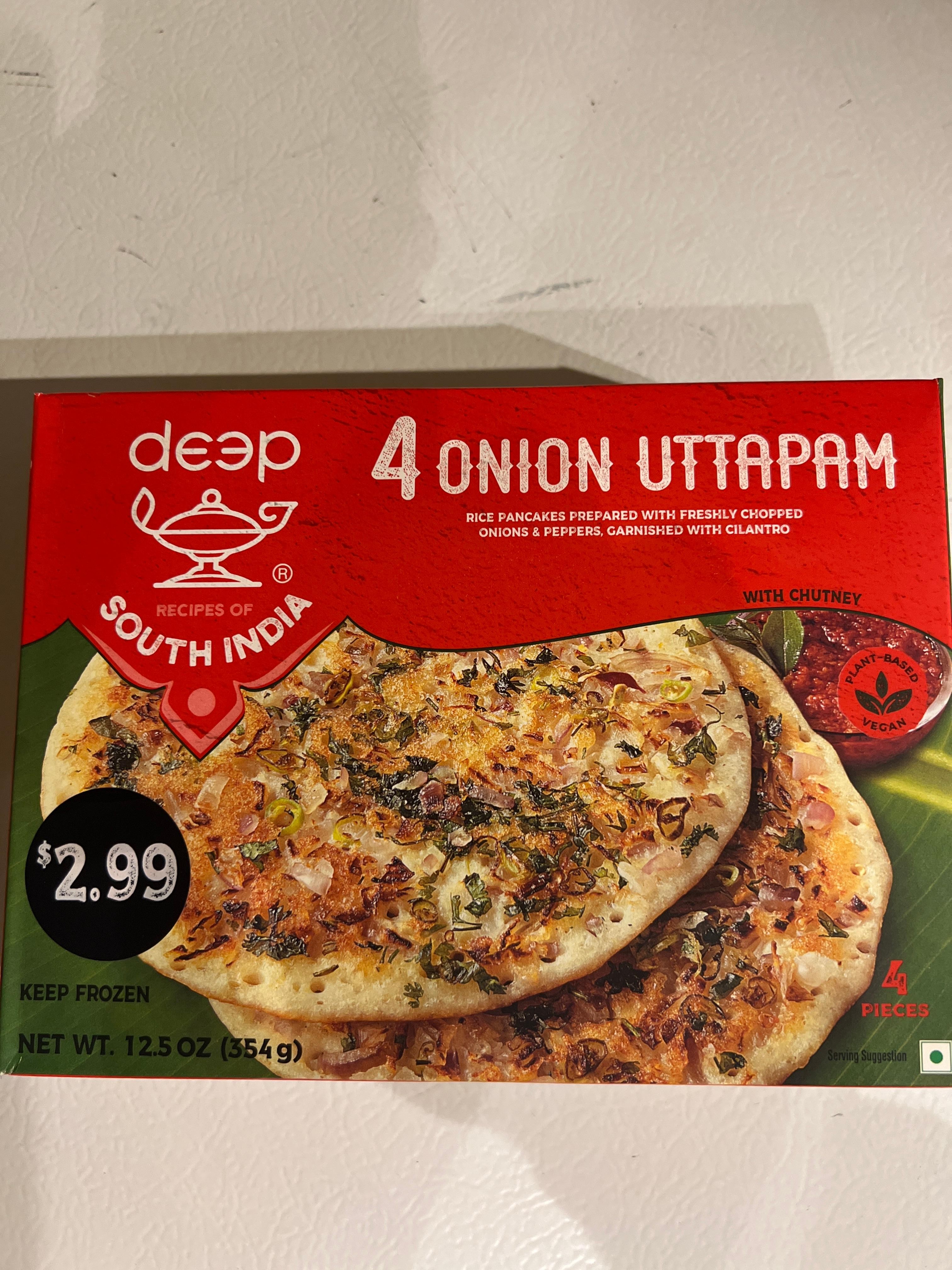 Deep Onion Uttapam 4pcs