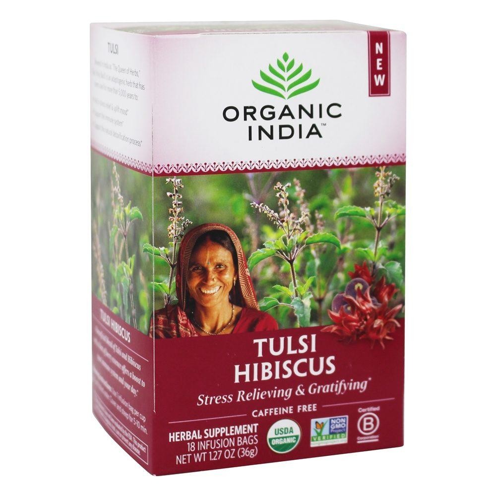 Organic India Tulsi Hibiscus Tea 18 Bags