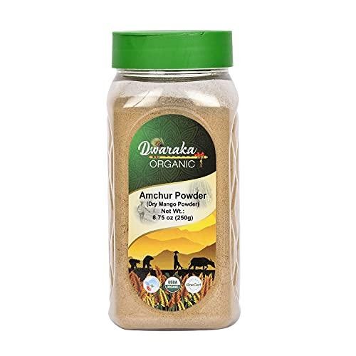 Dwaraka Organic Amchur (Dried Mango) Powder Jar 8.8oz
