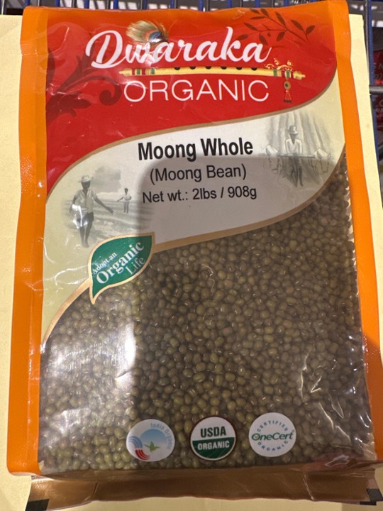 Dwarka Organic Moong Whole 2lbs