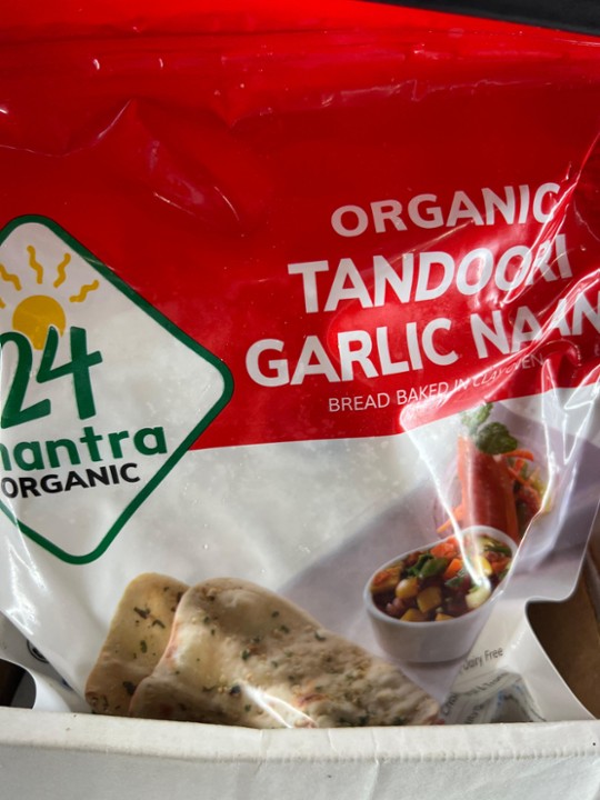 Organic 24 mantra garlic naan 5 pc