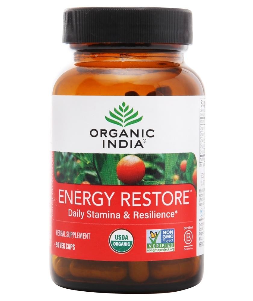 Organic India Energy Restore 90 Veg Capsules