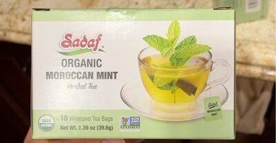 Sadaf Organic Moroccan Mint Herbal Tea 18 Tea Bags