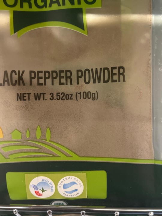 Sukhiana Organic Black Pepper Powder 3.5oz