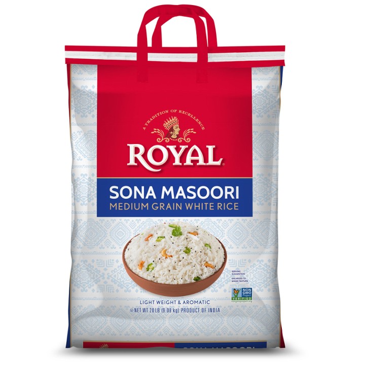 Royal Sona Masoori White Rice 20lb