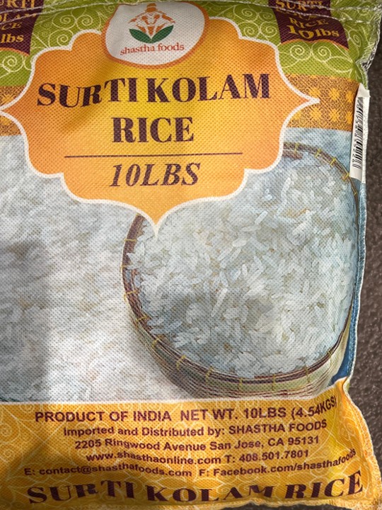 Shastha foods surti  kolam rice 10 lb