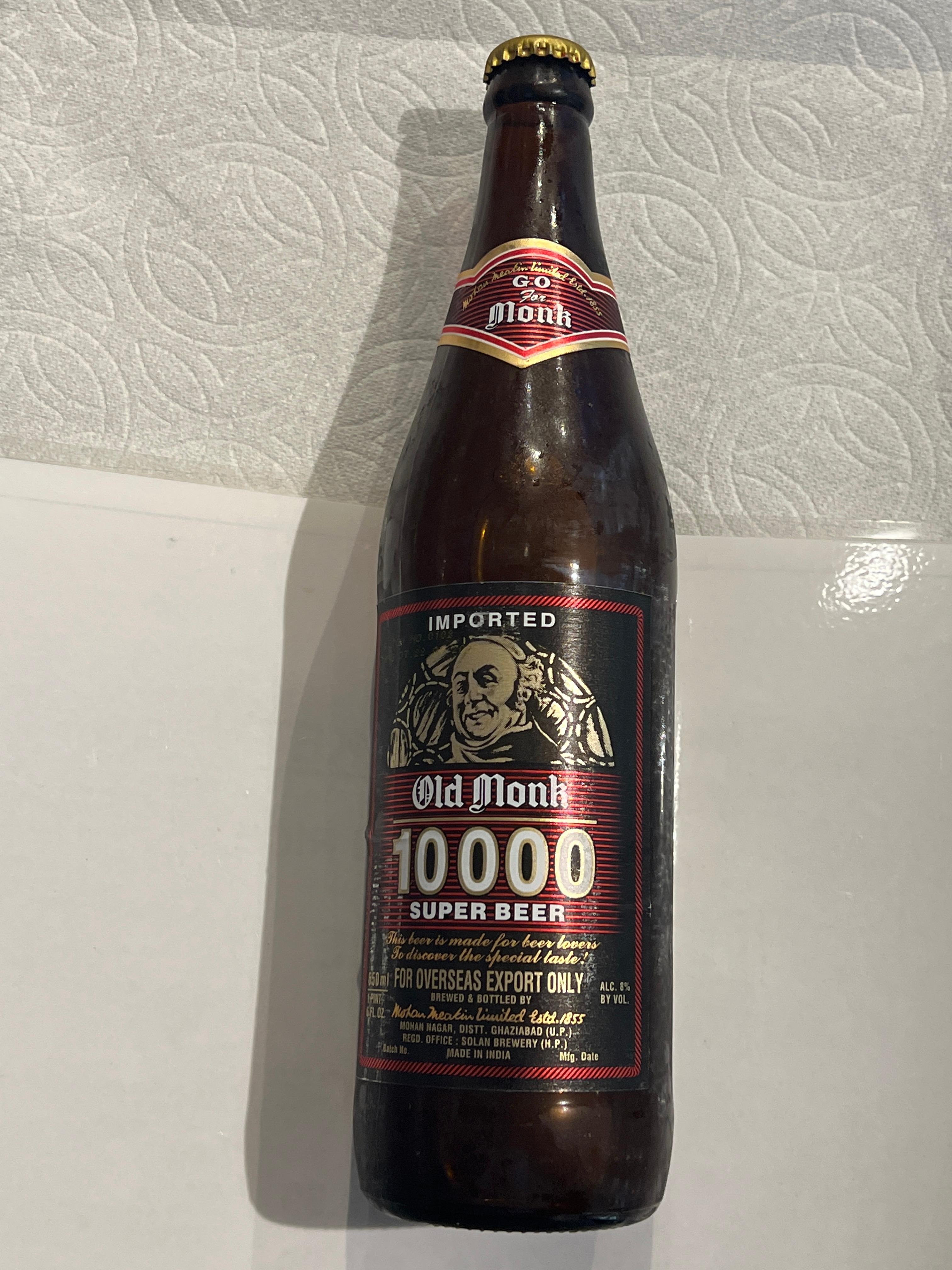 Old Monk 10000 Beer 8% Alc. Vol.